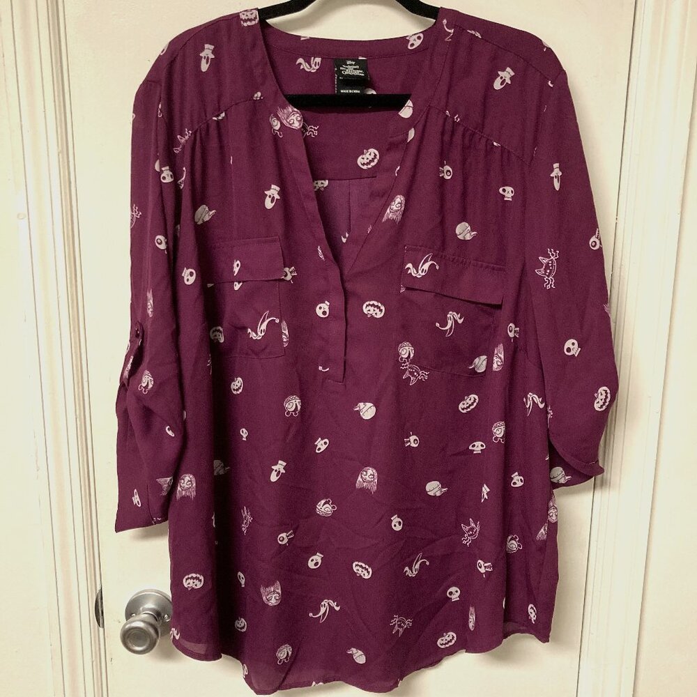Harper - Disney The Nightmare Before Christmas Georgette Pullover Blouse